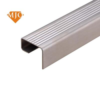 China Foshan Supplier MJO Modern Stair Nosing Trims Stair Nosing Strips For Stair Decoration 304/316 New Style Stainless Steel Tile Trim for sale