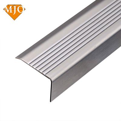 China Foshan Supplier MJO New Design Modern Metal Staircase Strips Stainless Steel Stair Nosing Profiles For Decoration Staircase Wholesale Parts for sale