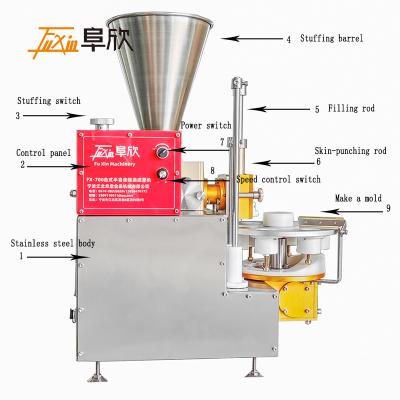 China Hotels FX-700 semi-automatic high-efficiency Shu mai machine Siomai  price machine Shaomai forming machine for sale