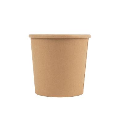 China Bio-degradable Kraft Disposable Paper Ice Cream Bowl for sale