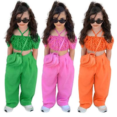 China New Girl's Breathable Western Casual Fragrance Baby Little Girl's Two-piece Spring Suit Fashion Style Children's Girls Kids Clothing for sale