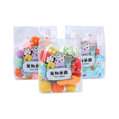 China Viable Factory Wholesale Cat Toy Set Pet Supplies Plush Toy In Catnip Cat Ball Toy Set for sale