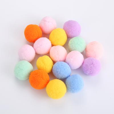 China Viable Colorful Plush Rainbow Ball Cat Toy Set Wholesale 12pcs Pet Products In Stock For Kitten Cat Toy for sale