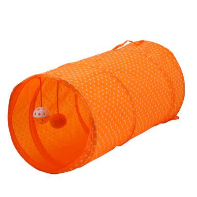 China Viable Collapsible Cat Tunnel With Ball Cat Toy Pet Products 2020 Wholesale In Running Fast Delivery Cat Toy for sale