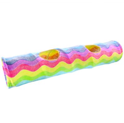 China New Viable Ringer Viable Ringer Cat Paper Colorful Tunnel Scratch Resistant Foldable Toy for sale