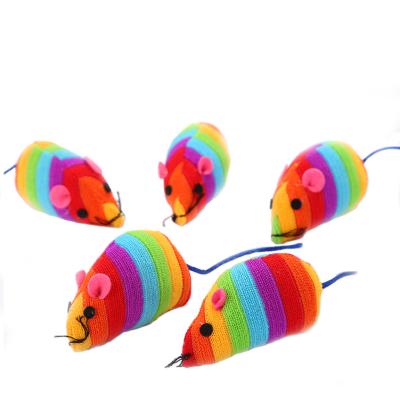 China Viable Rainbow Emulation Mouse With Tail Cat Toy Pet Supplies In Running Fast Delivery Cat Toy for sale