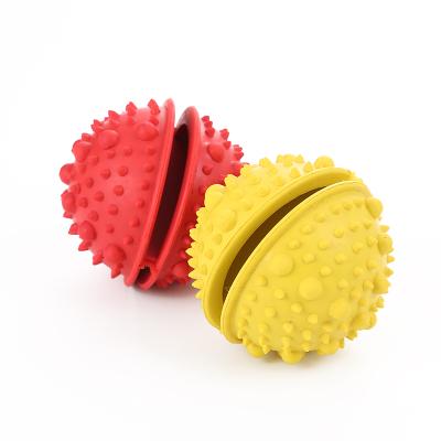 China Viable Hot Direct Wholesale Dog Leakage Factory Sales Dog Toy Tool Dog Toy Cleaning Rubber Ball for sale