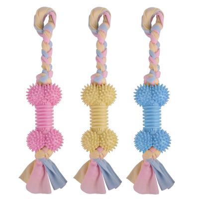 China TPR Knot Bone Toy Pet Viable Soft Rubber Toys Dog Chewing Interactive Pet Teeth Remover Dog Toy Wholesale for sale