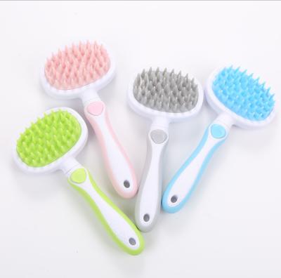 China New Viable Pet Dog Hair Comb Teddy Golden Hair Comb Stabilized Pet Feeds Soft-Toothed Pet Grooming Products for sale