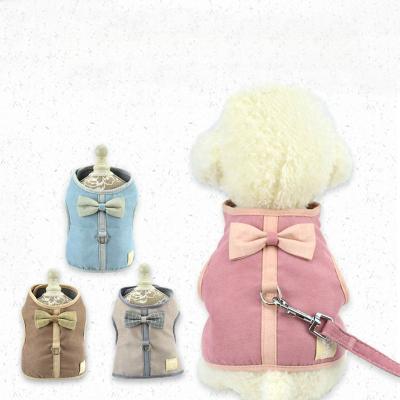 China New Pet Leash Teddy Chest Dog Back Vest Leash Cute Dog Small Stocked Walking Leash for sale