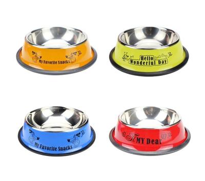 China Viable Brand High Fashion New Multicolor Printed Cat Water Bowl for sale