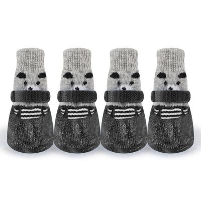 China Fashion viable silicone pattern dog socks cotton command rts waterproof dog socks for sale