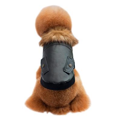 China Wholesale Winter Sustainable Warm Waterproof Dog Command Winter Leather Jackets For Dogs for sale