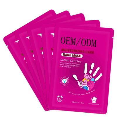 China Moisturize OEM ODM Private Label Wholesale OEM Peeling Benefits Exfoliating Whitening Moisturizing Treatment Collagen Hand Gloves Mask for sale