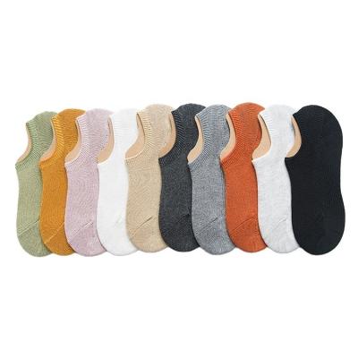 China Viable mixed color 20 pairs in bag modal material invisible lady ankle cut thin women show not spring summer autumn socks non slip for sale