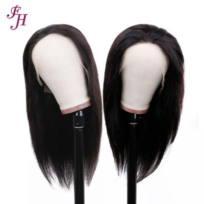 China Wholesale 100% Direct Seller Wave FH Silky Straight Human Raw Unprocessed Human Hair 13*4 Lace Front Hair Wig Straight Hair Wig for sale