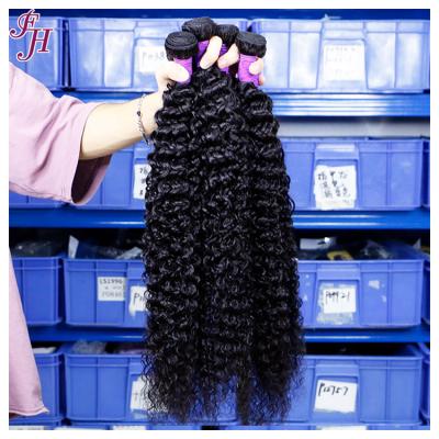 China FH Indian Virgin Hair Weave 100% Virgin Hair Deep Curly Wholesale Virgin Cuticle Aligned Deep Curly Hair Bundles for sale