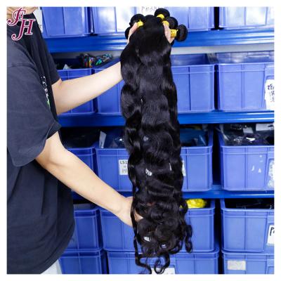 China Wholesale Virgin Hair Extensions 100% Body Wave FH Raw Indian Remy Human Hair Body Wave Hair Bundles for sale