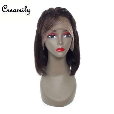 China Best Grade Synthetic Silky Straight Hair Lace Front Lead Black Wig With Baby Hair for sale