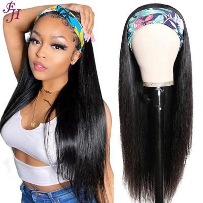 China Silky Straight Wave FH Top Selling Unprocessed 180 Density Headband Wig Hairband Women Wig Hairband Wig for sale