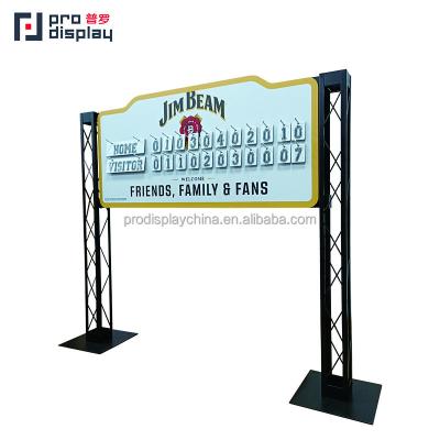 China Wholesale High Quality Powder Coated Metal Wire MDF Wooden Digital Display Stand for sale