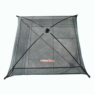 China Fish or Crab or Others Blue Square Net Lift Net Foldable Traction Shrimp Trap for Freshwater Fish Cultivation for sale