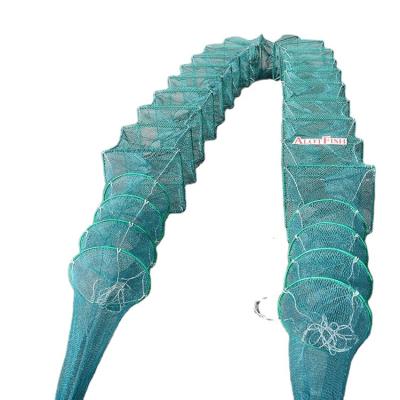 China Multifilament Professional Fishing Net Long Folding Crab/Lobster/Fish Trap for sale