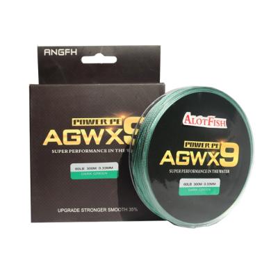 China High Strength 9x Braided Green PE Fishing Line for sale