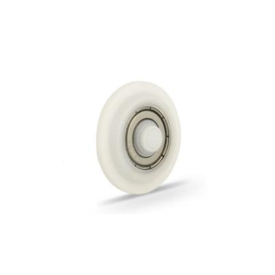 China Long Life 8*35*13mm Small Sliding Nylon Wardrobe Wheels Pulley Wheels With Bearings for sale