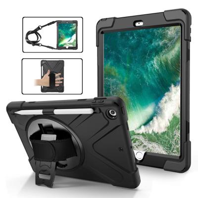 China Drop Resistance For 8th Generation iPad Case 2020 Shockproof Hybrid Armor Case Hand Strap Pencil Holder For iPad 10.2 Inch Covers for sale