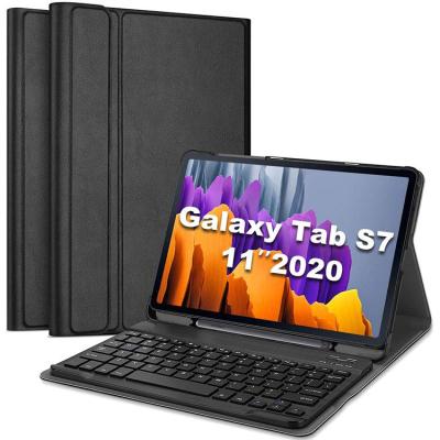 China With Wireless Backlit Detachable Backlit Keyboard PU Leather Case For Samsung Galaxy Tab S7 Plus SM T970 T975 T976B Folio Flip Tablet Cover for sale