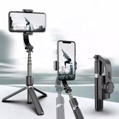 China Auto Foldable Handheld Stabilizer Mobile Phone Tripod Gimbal Extendable Selfie Stick L08 With BT Wireless Control Remote Smart Phone for sale