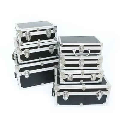 China Factory Supply Portable Moistureproof Black Aluminum Alloy Enclosing Hard Case Box For Weight Storage for sale