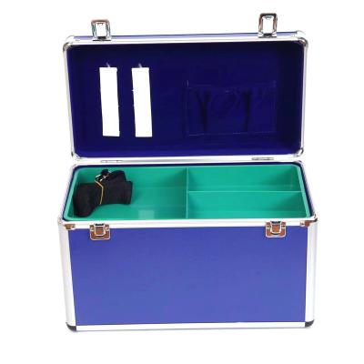 China New Design Portable Multifunctional High End Security Blue Medical Moving Box Aluminum Case For Tool Storage for sale