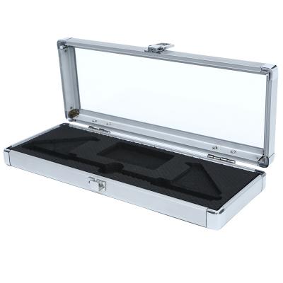 China Hot Sale Portable Mobile Factory Tool Suitcase Rectangular Transparent Aluminum Boxes For Angle Ruler Storage for sale