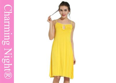 China Simple Design Sexy Viscose Womens summer Nightgowns Sleep skirt With Decorative Lace for sale