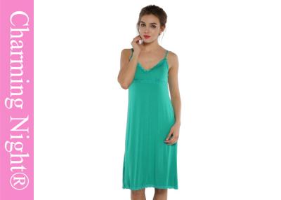 China Mature Women Nightgown With Lovely Lace Trim , cotton sleeveless nightgowns for sale