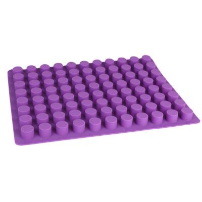 China 88 Holes Silica Gel Ice Cube Molds Purple Baking Chocolate Molds for sale