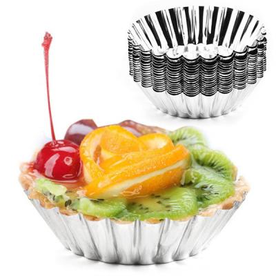 China Tinplate Nonstick Egg Tart Cupcake Mold Reusable Kitchen Baking Tools for sale