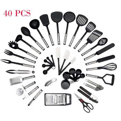 China OCPO KITCHEN 40PCS SS410 Nylon Cooking Utensils Safe Nylon Cookware for sale