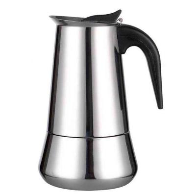 China SGS 100ml To 450ml Mini Moka Pot Stainless Steel Stovetop Espresso Maker for sale