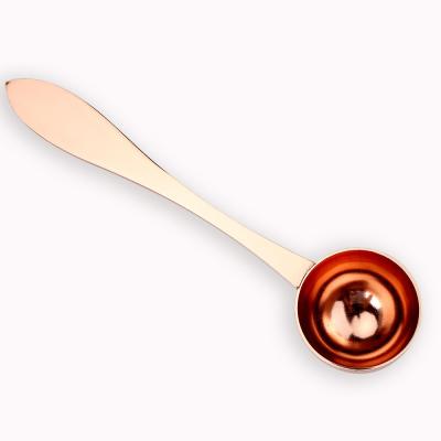 China Rose Gold 304 Stainless Steel Coffee Tablespoon Mirror Polished 15ml Measuring Scoop for sale