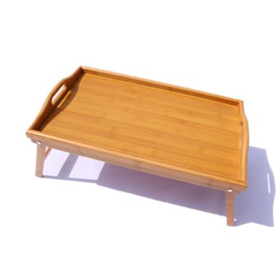 China 25.1''X10.6''X7.2'' Eco Friendly Bamboo Bed Tray With Folding Legs for sale