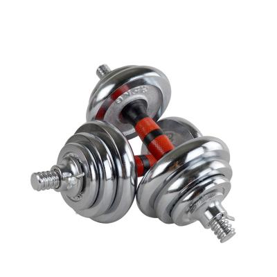 China Weigh Hot Sale Training Home Use 20Kg Cast Iron Chrome Dumbbell Set Package for sale