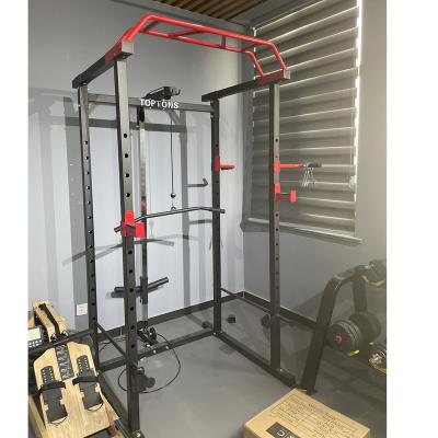 China TOPTONS New Multi-Function Home Modern Power Cage Crossover Cable Bodybuilding Squat Rack for sale