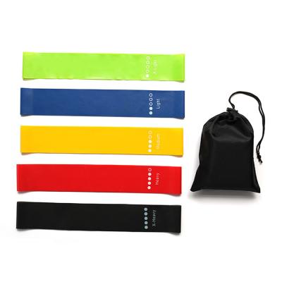 China High Quality Home Exercise Band Yoga Resistance Band Set Loop Fitness Booty Mini Resistance Bands With Sterength Level for sale