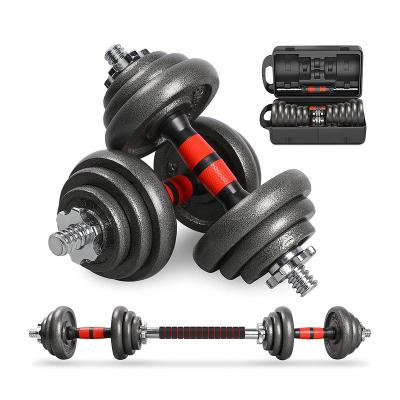 China Universal Training Cast Iron Weightlifting Fitness Bodybuilding Adjustable Dumbbell Set for sale