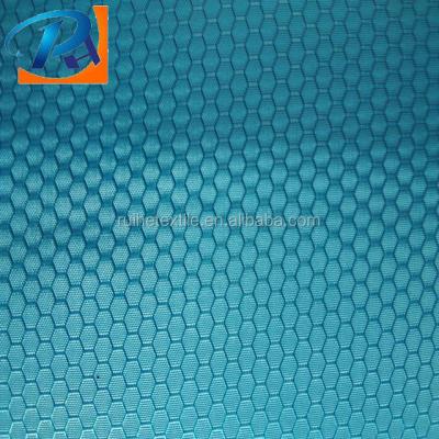 China Tear-Resistant PU Coating 420D Hexagon Jacquard Oxford Fabric for sale