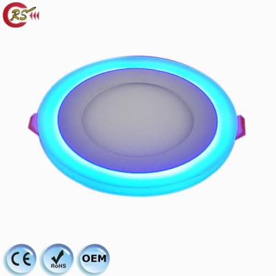 China Office Led False Ceiling Lights 3+2w 6+3w 12+4w 18+6w Double Color LED Panel Light for sale