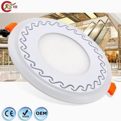 China Wholesale market aluminum color china thin surface double mounted 3+3w 6+3w 12+4w 18+6w round square LED panel light downlight for sale